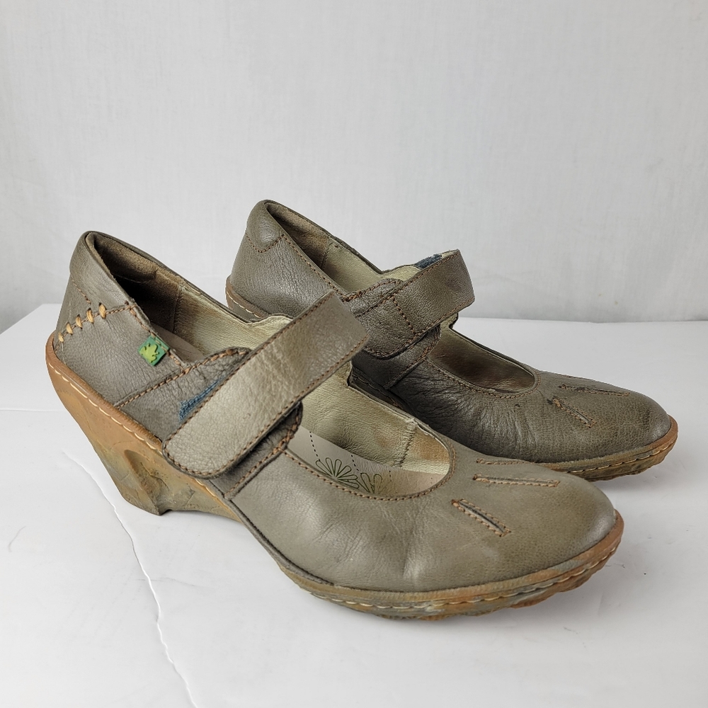 El Naturalista Leather Maryjane Platform Shoes - Picture 2 of 9